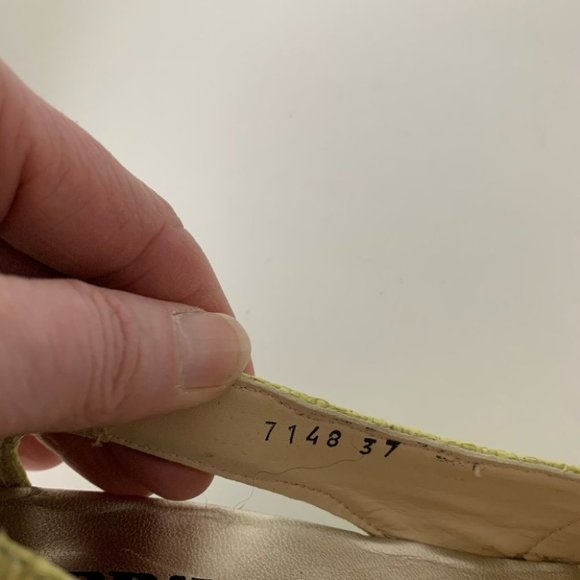 Vintage Bravo Browns Y2K Metallic Green Wedge - Picture 7 of 8